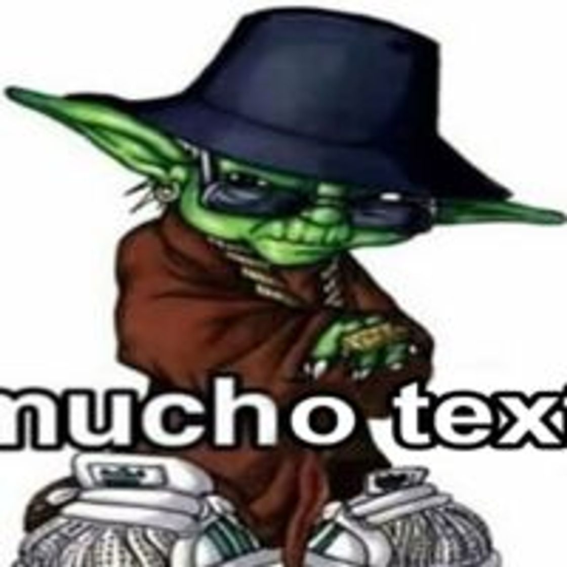 Fashion Mucho texto con Yoda enjoyado  