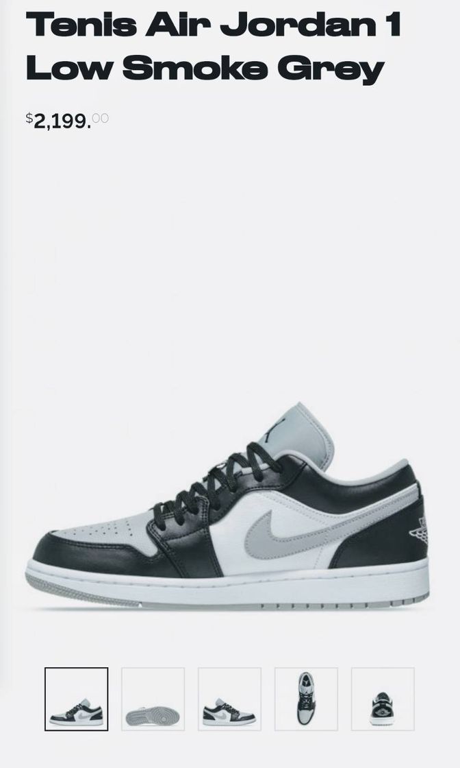 Moda Tenis Air Jordan 1 Low Smoke Grey

