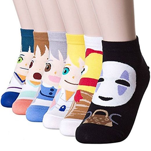 Happytree - 6 Pares de calcetines con patrón de anime