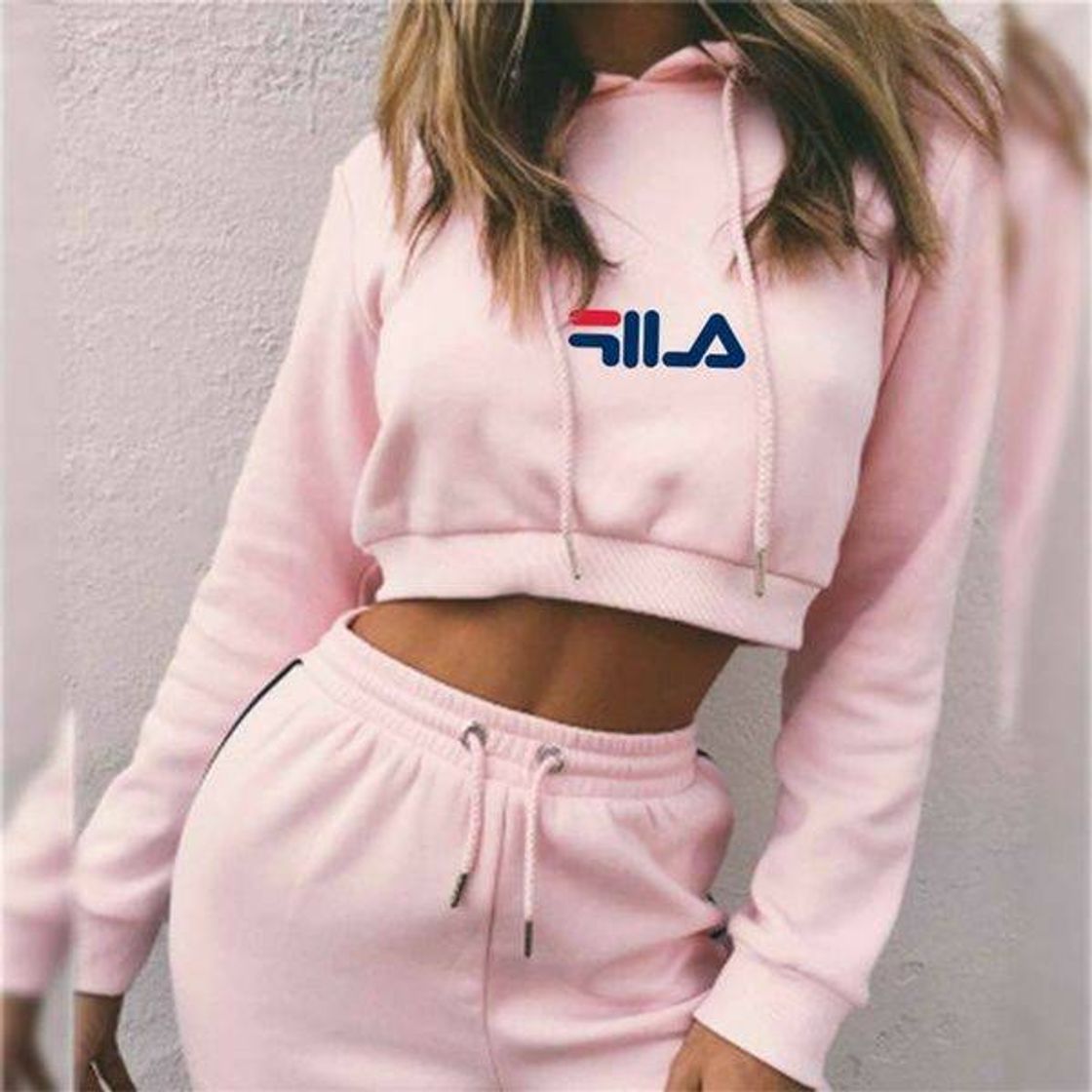 Fashion Conjunto rosa da fila