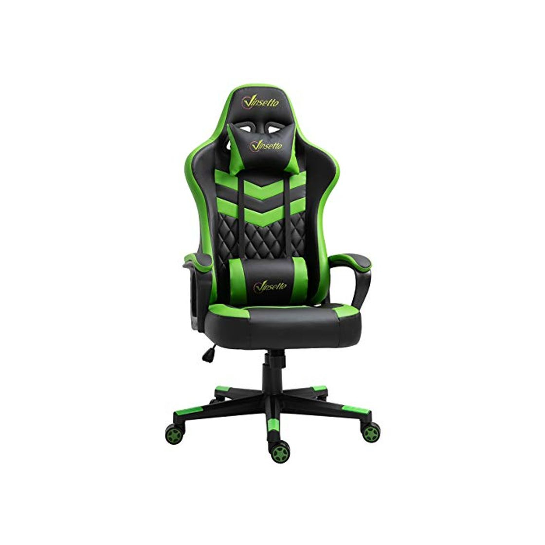 Social Vinsetto Silla Gaming Silla de Escritorio de Oficina Ergonómica Altura Regulable Basculante