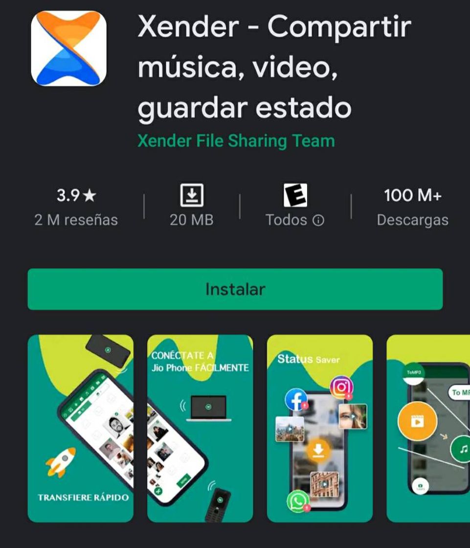 App Aplicaciones Para compartir Música, videos Etc.