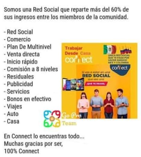 Aplicación que desde tu primer referido monetizaz, contactam