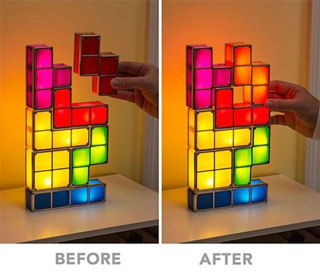 Moda Lámpara LED de Tetris