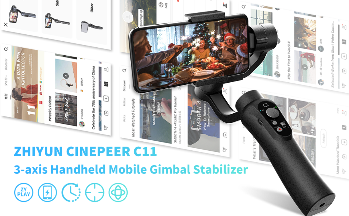 Moda Estabilizador de móvil ZHIYUM CINEPEER C11