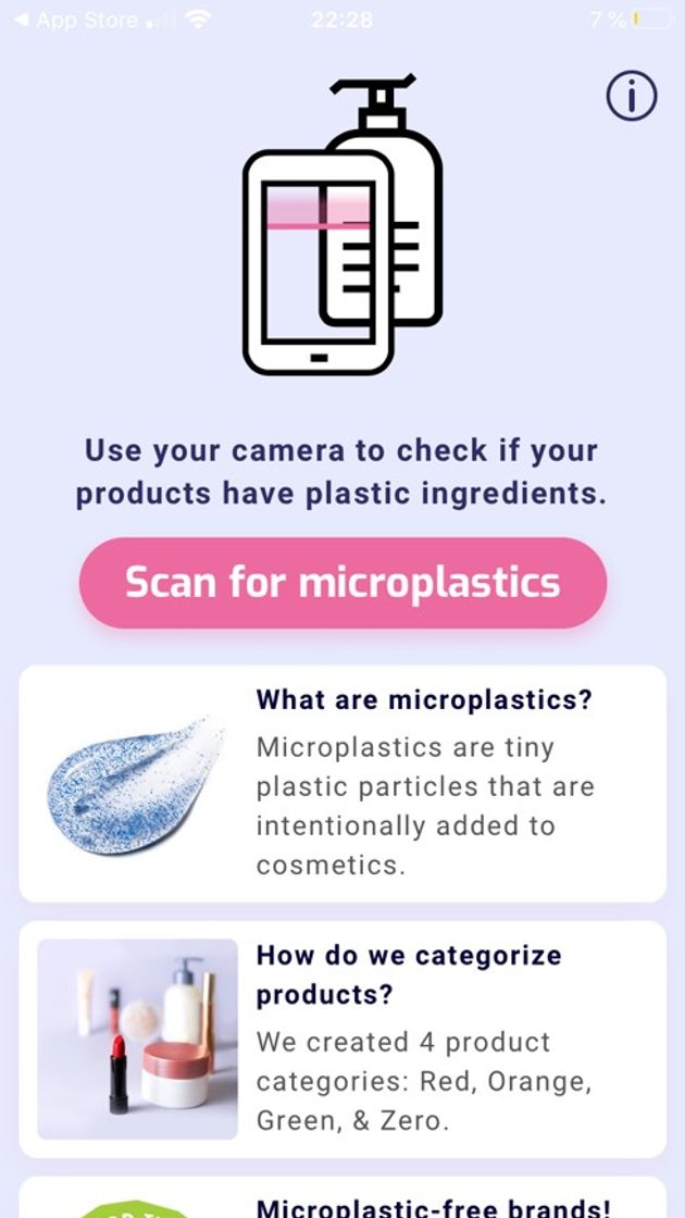 Apps App para reconocer si tus productos contienen micro plástico