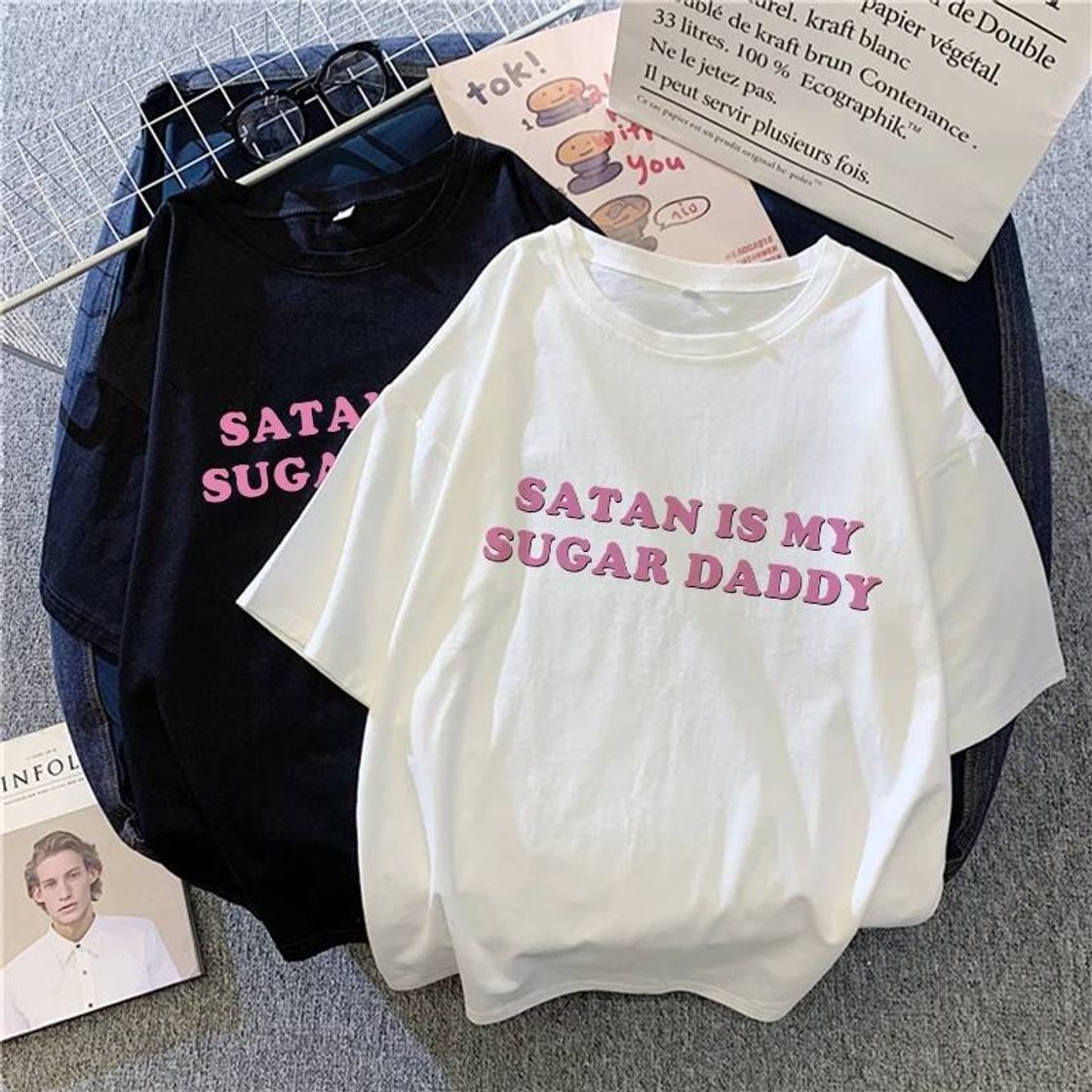 Fashion Blusa "Satan is my sugar daddy" 