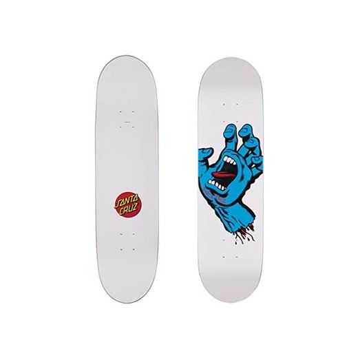 Santa Cruz Skateboard Deck Screaming Hand Taper Tip - 8.3 Inch Blanco
