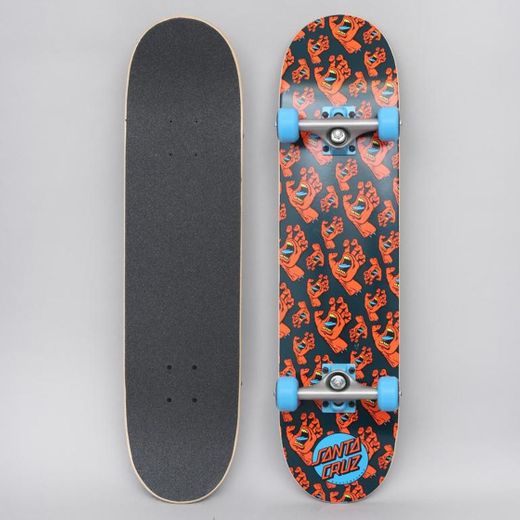 Santa Cruz Hands Allover 7.5" compleet Skateboard Black