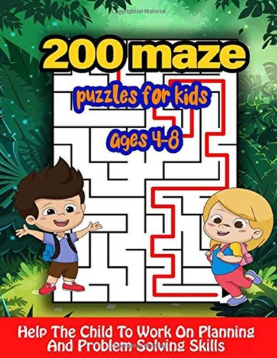 200 Maze Puzzles For Kids Ages 4-8