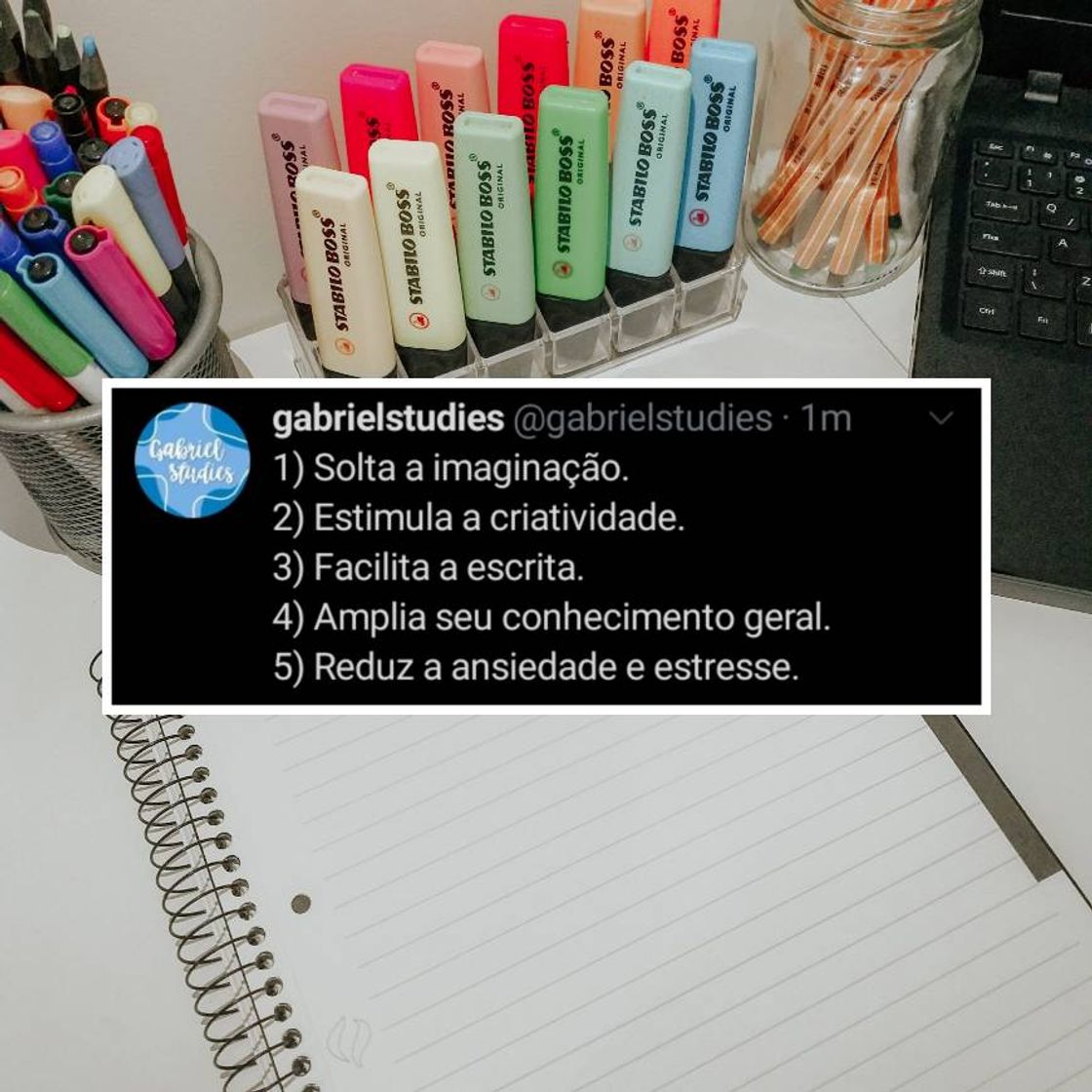 Moda BENEFÍCIOS DA LEITURA- gabrielstudies 