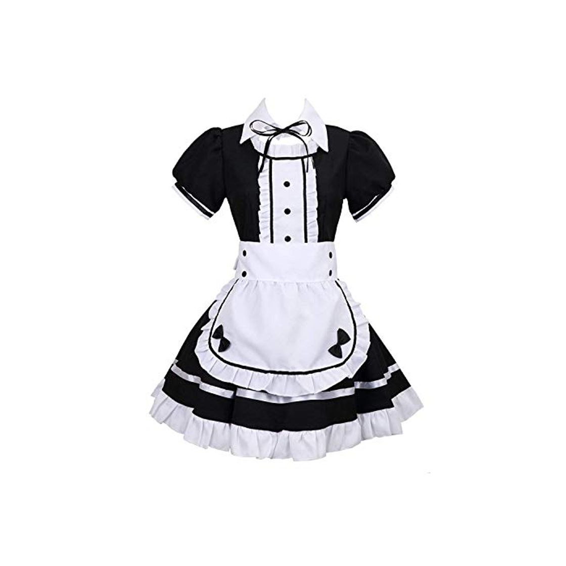 Product tzm2016 Women's Lolita French Maid Cosplay Costume, 4 pcs as a set