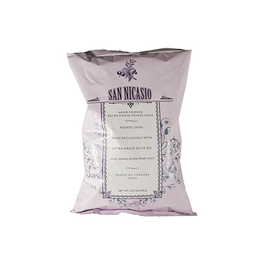 Producto San Nicasio Patatas Fritas [Pack 14 x 150 g] en Aceite de Oliva Virgen Extra con Sal Rosa del Himalaya