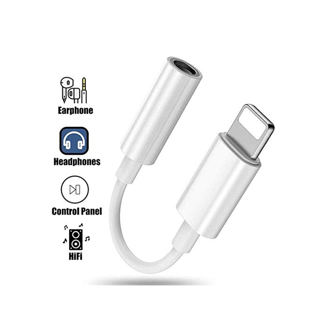 Products Adaptador de iPhone Adaptador Jack de 3,5 mm Conector de Auriculares Compatible