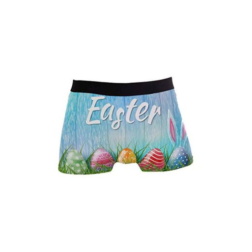 Winne Bag Happy Easter Eggs Rabbit Mens Boxer Briefs para Boy Youth Men Ropa Interior Poliéster Spandex Comfort XL