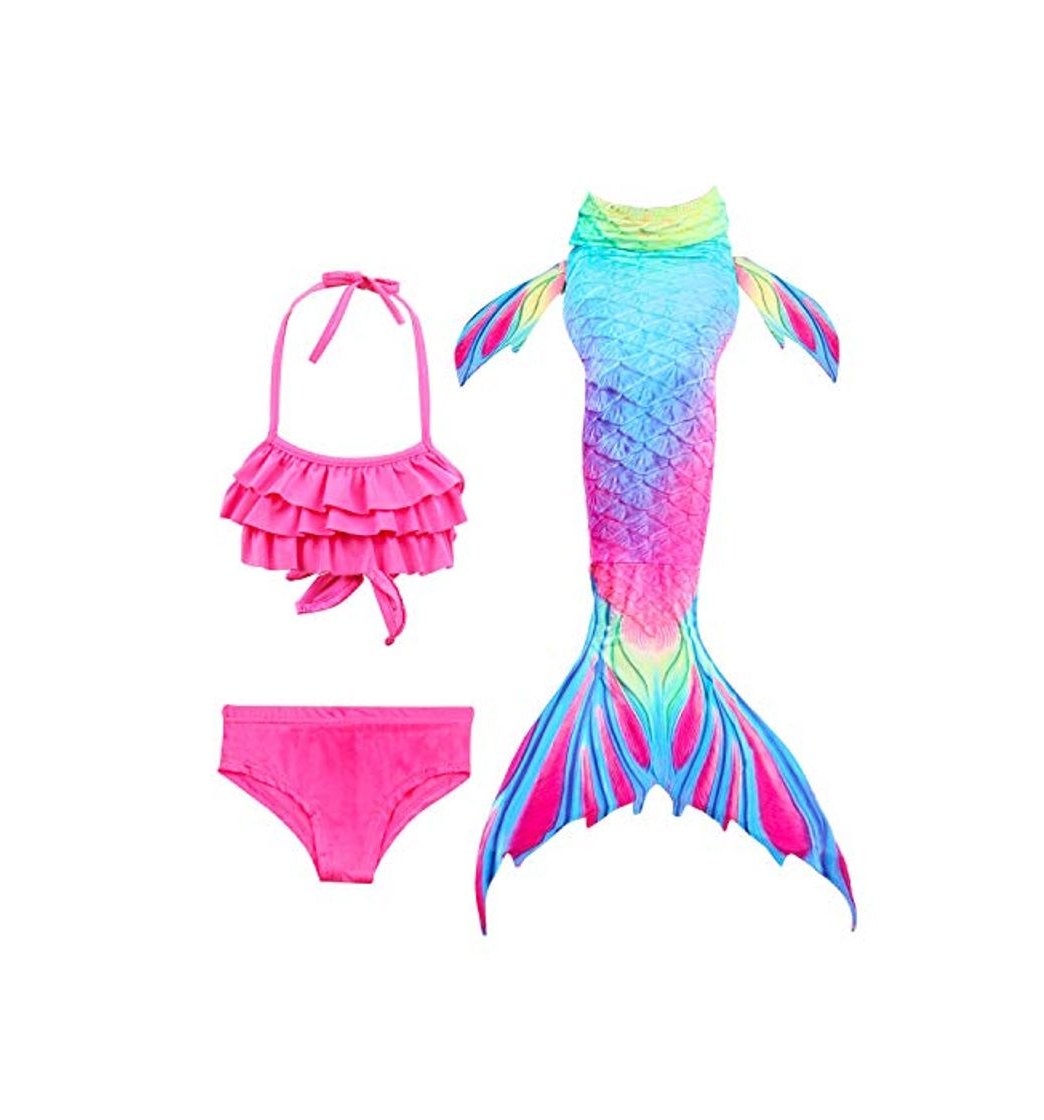 Moda HiFunBay cola de sirena niña para nadar incluido Traje de sirena baño