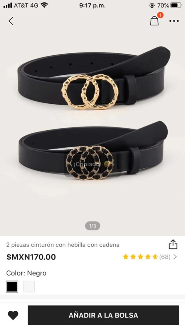 Fashion Cintos con dos hebillas