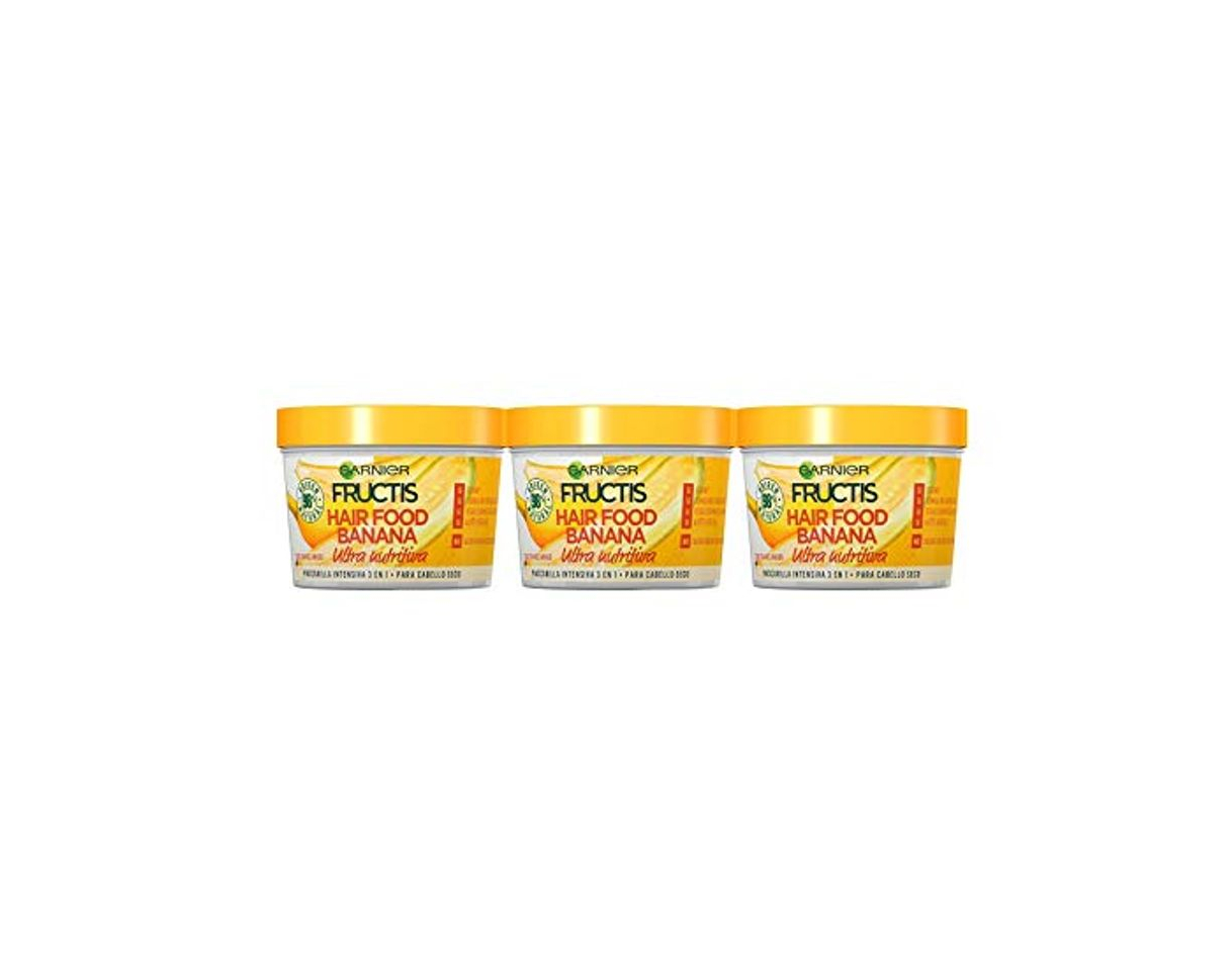 Social Garnier Fructis Hair Food Banana Mascarilla 3 en 1 - 3 Recipientes