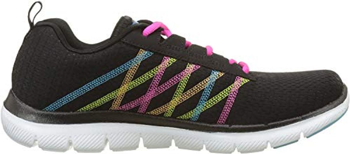 Moda Skechers Flex Appeal 2.0, Entrenadores para Mujer, Negro