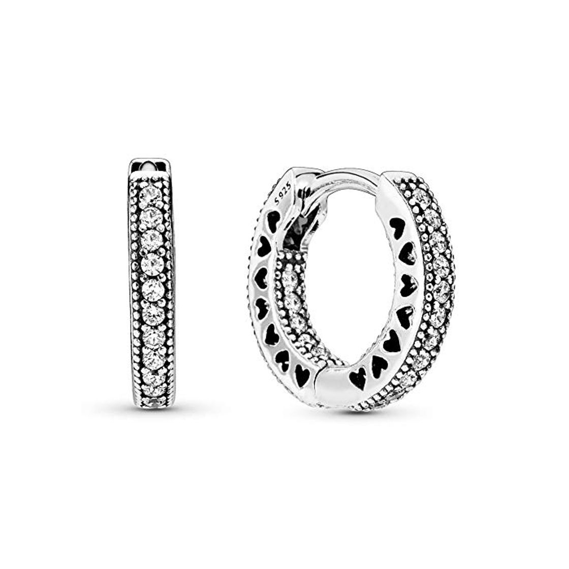 Social Pandora Pendientes de aro Mujer plata