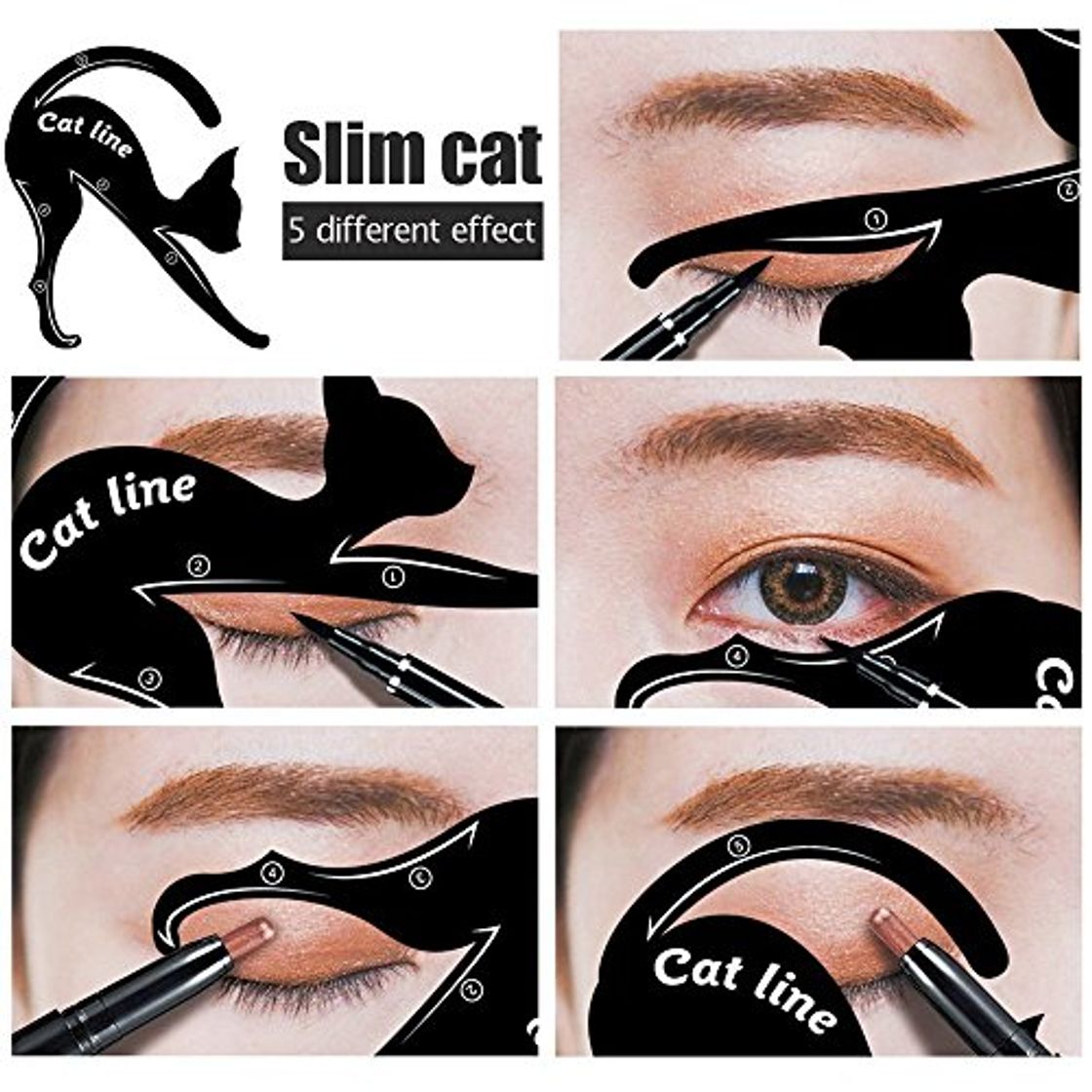 Social Modelo de Cat Eyeliner 10 Styles para el Blissany