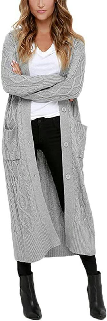 Social Dokotoo-Chaqueta de punto para mujer con parte frontal abier