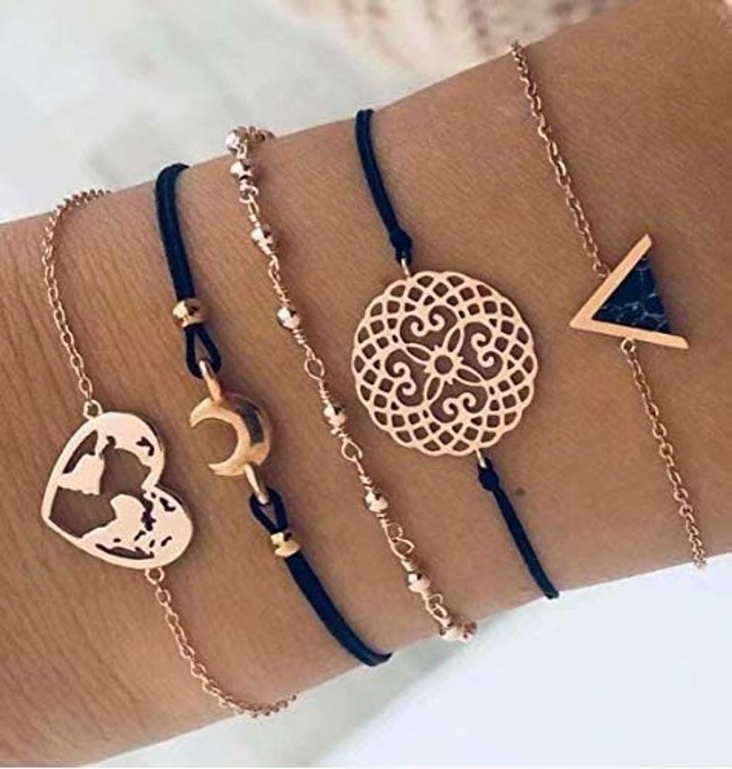 Places Pulsera de múltiples capas bohemia Conjunto Mujer Chica Moda Encantadora Cadena Pulsera