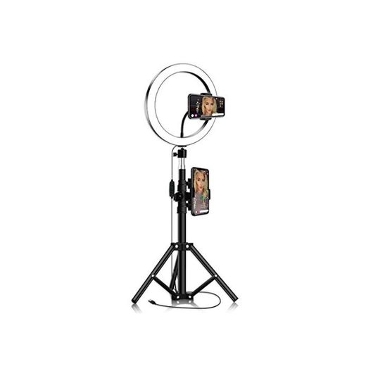 Thlevel Luz de Anillo de 10" con Soporte de trípode para Selfie