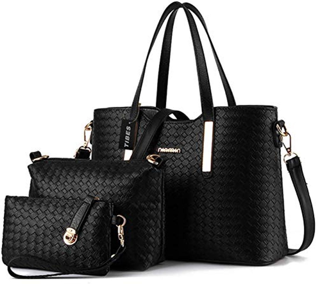 Social TIBES Bolso de cuero de la PU de la manera