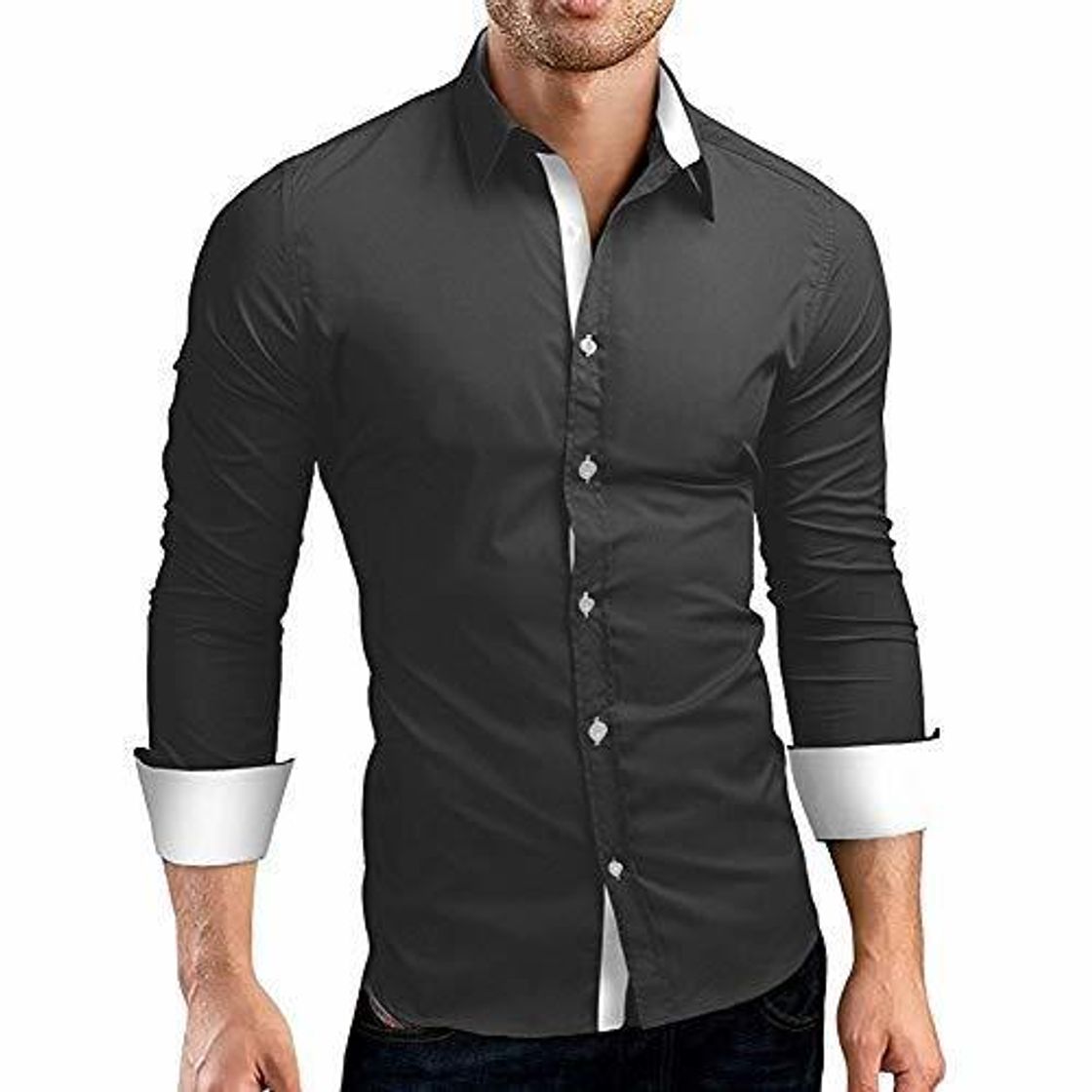 Blusa De Hombre Liquidación Otoño Casual Ropa Formal Festiva Oferta Sólido Slim