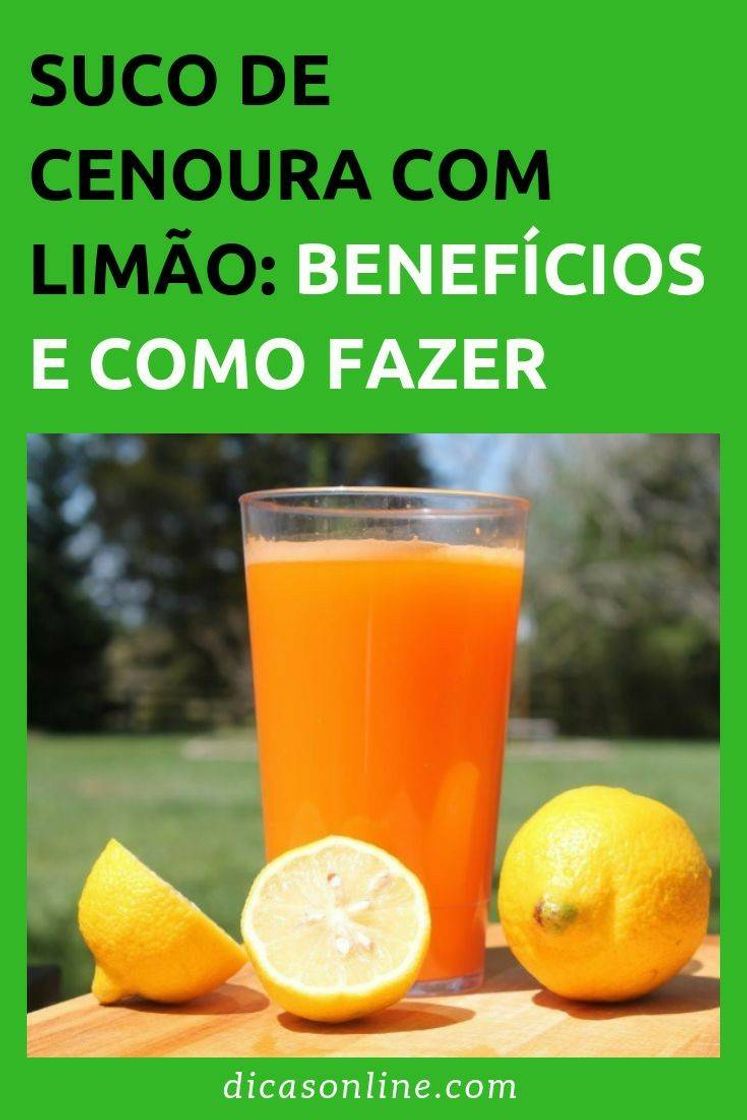 Moda Suco cenoura com limão