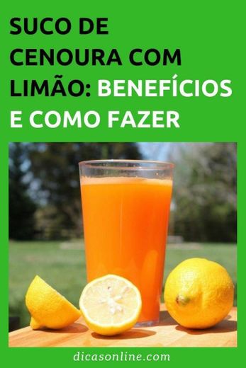 Suco cenoura com limão