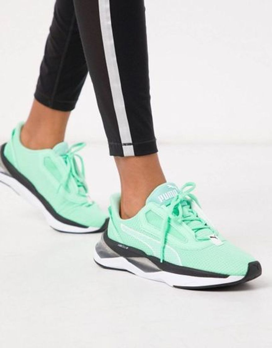 Social Puma LQD cell shatter trainners in green