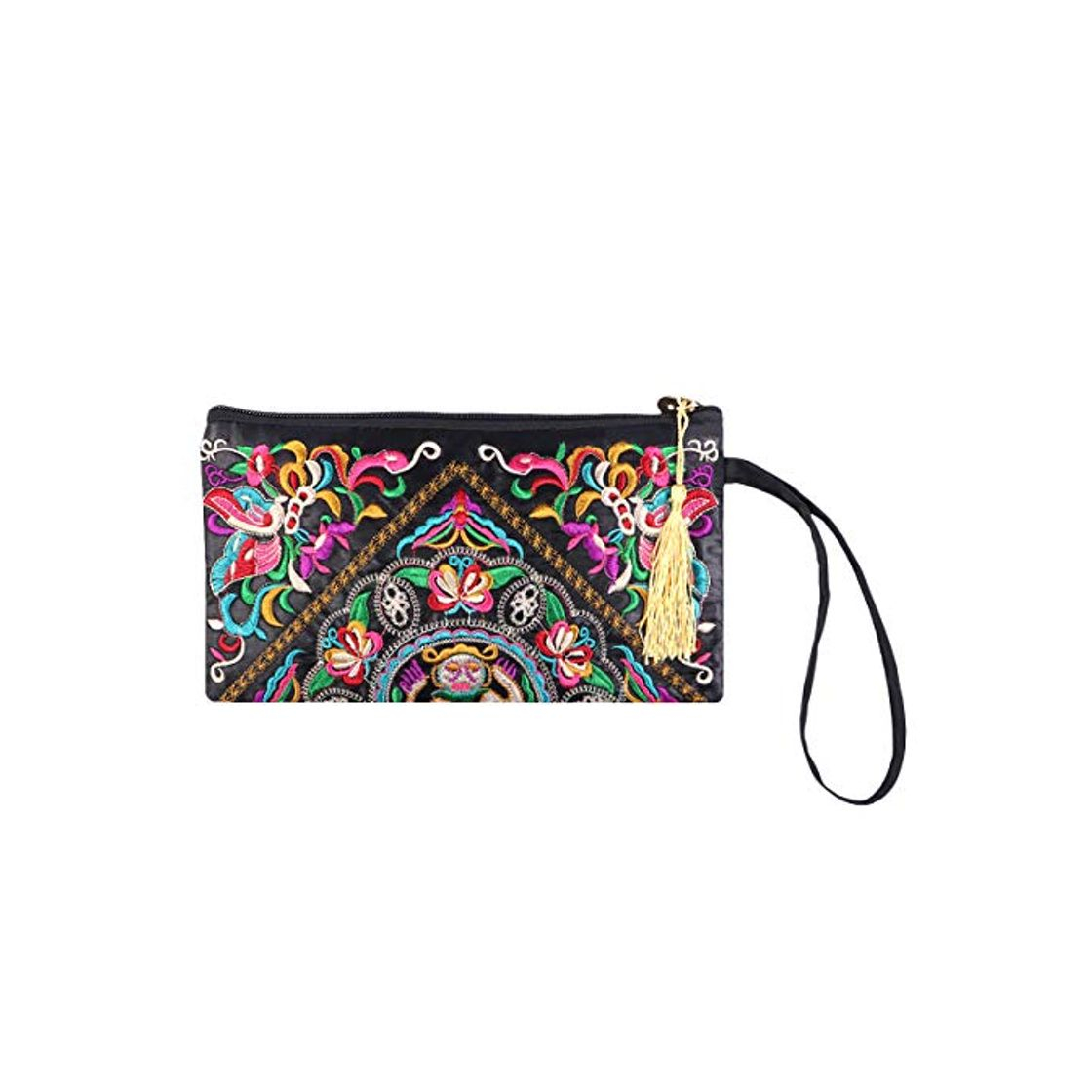 Product Tinksky Vintage Mujer étnica Monedero Cartera Bolsa Mariposa Flor teléfono