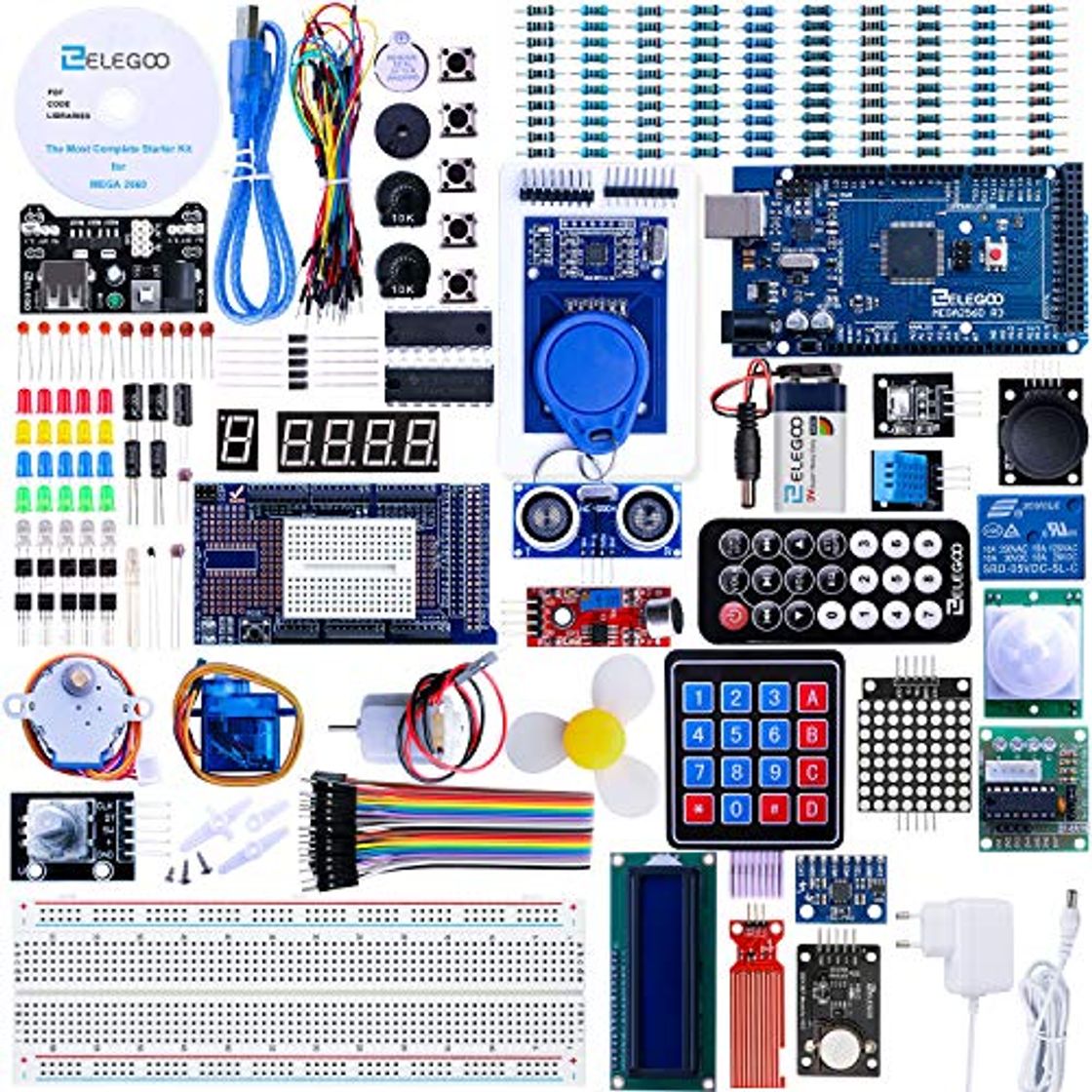 Electronic ELEGOO Conjunto Mas Completo y Avanzado de Iniciación Compatible con MEGA2560 con