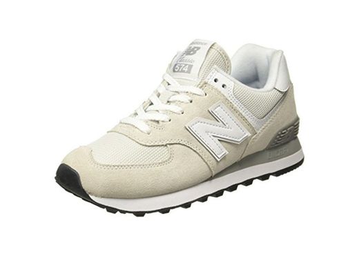 New Balance WL574EB, Zapatillas Mujer, Blanco