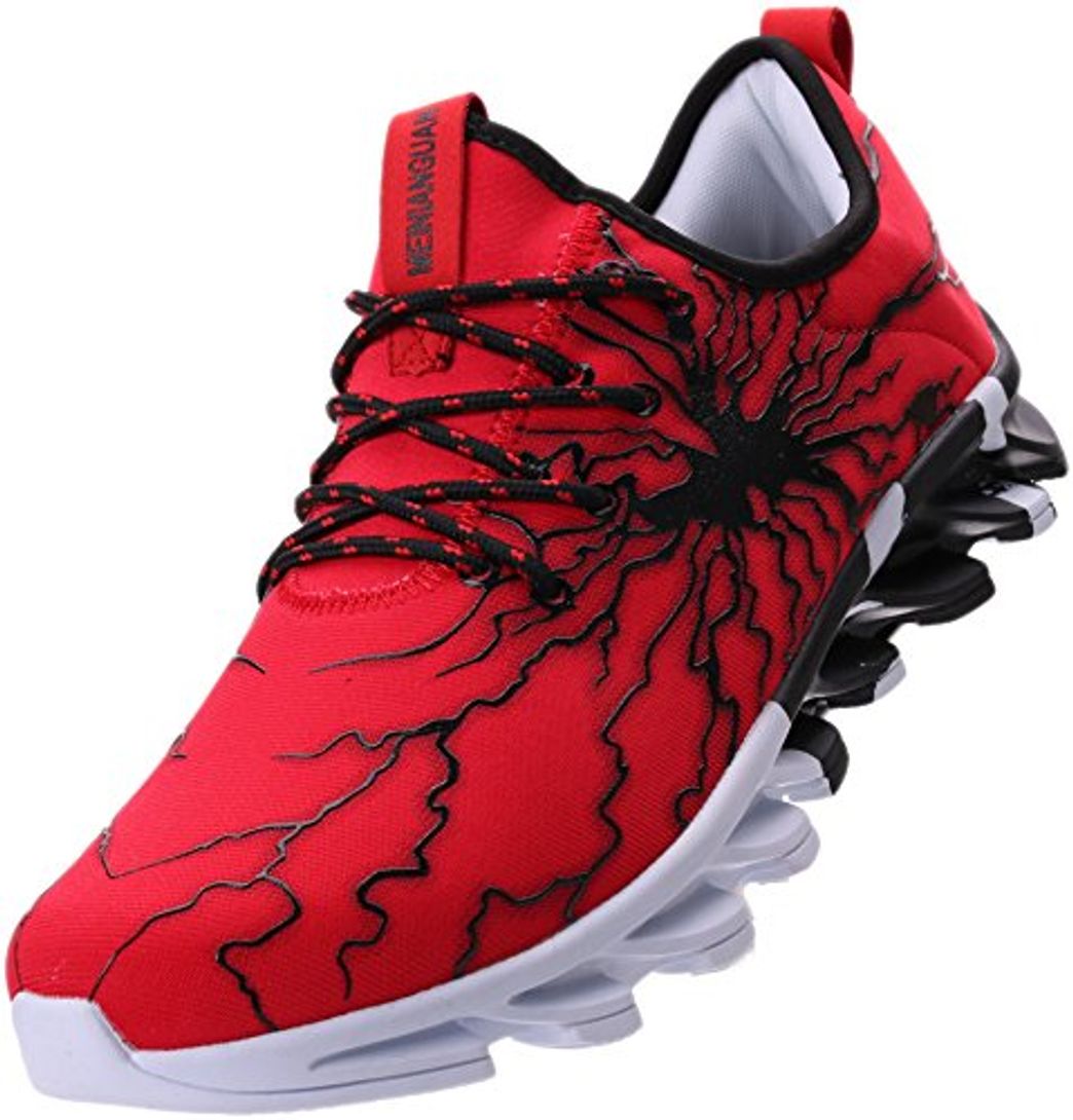 Fashion BRONAX Zapatos para Correr en Montaña y Asfalto Aire Libre y Deportes Zapatillas de Running Padel para Hombre Negro Rojo 46