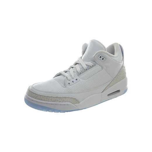 Nike Air Jordan 3 Retro, Zapatillas de Gimnasia para Hombre, Blanco