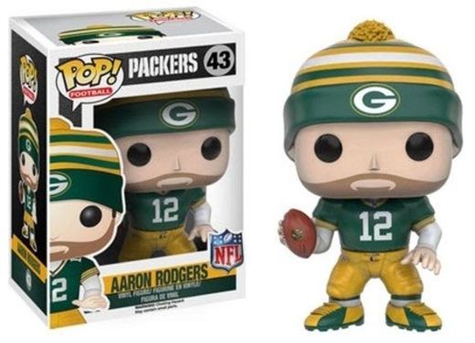 Funko-10213 NFL 3 Figura Aaron Rodgers Packers, Multicolor