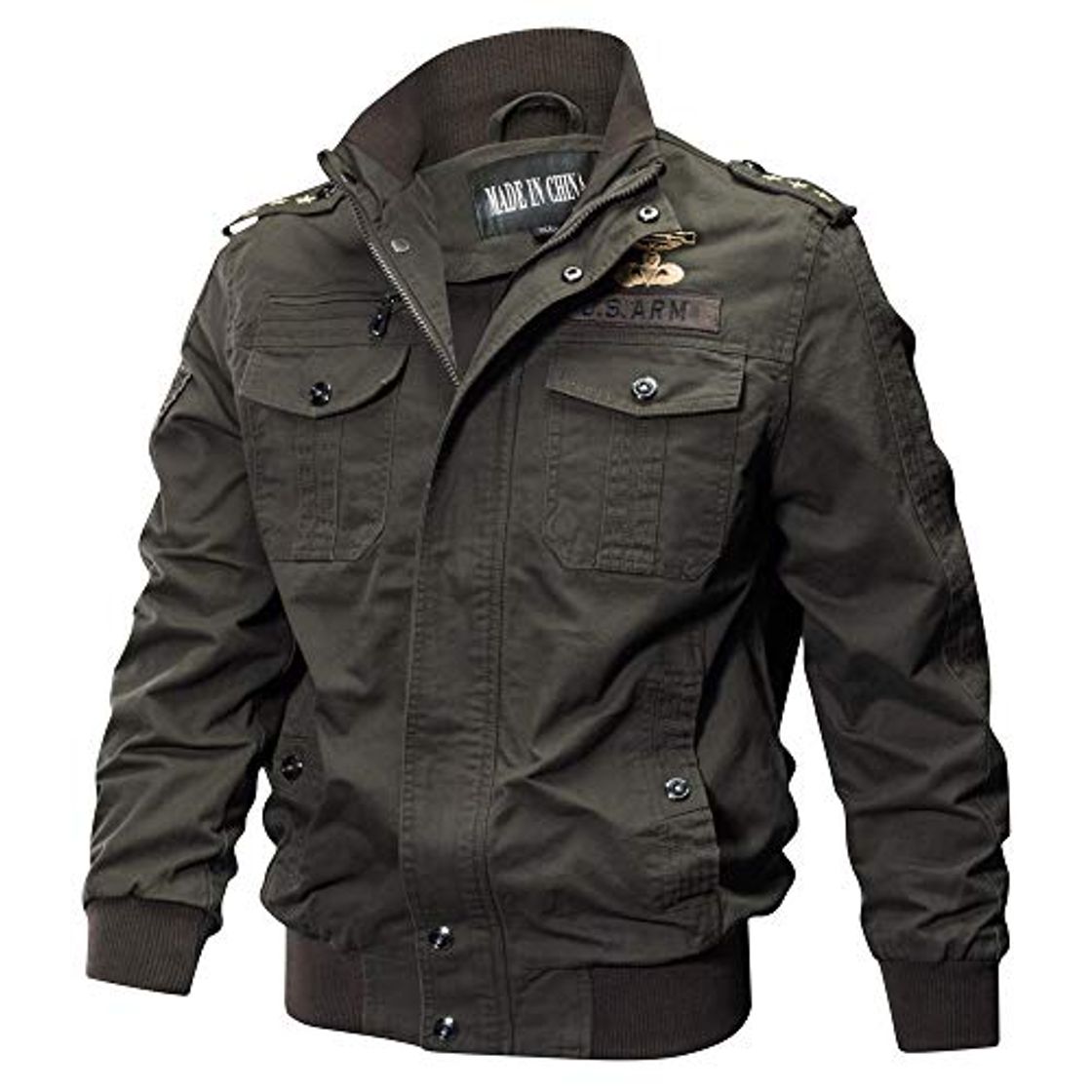 Fashion Chaqueta de Manga Larga de los Hombre Lavado Chaqueta Militar Gran tamaño Escudo Transpirable táctico BaZhaHei Invierno Abrigo Casual con Capucha de Lana Capa Jacket Parka Pullover