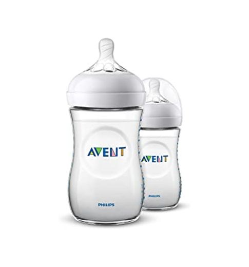 Philips Avent Biberón Natural SCF033/27 - Pack de dos biberones de 260