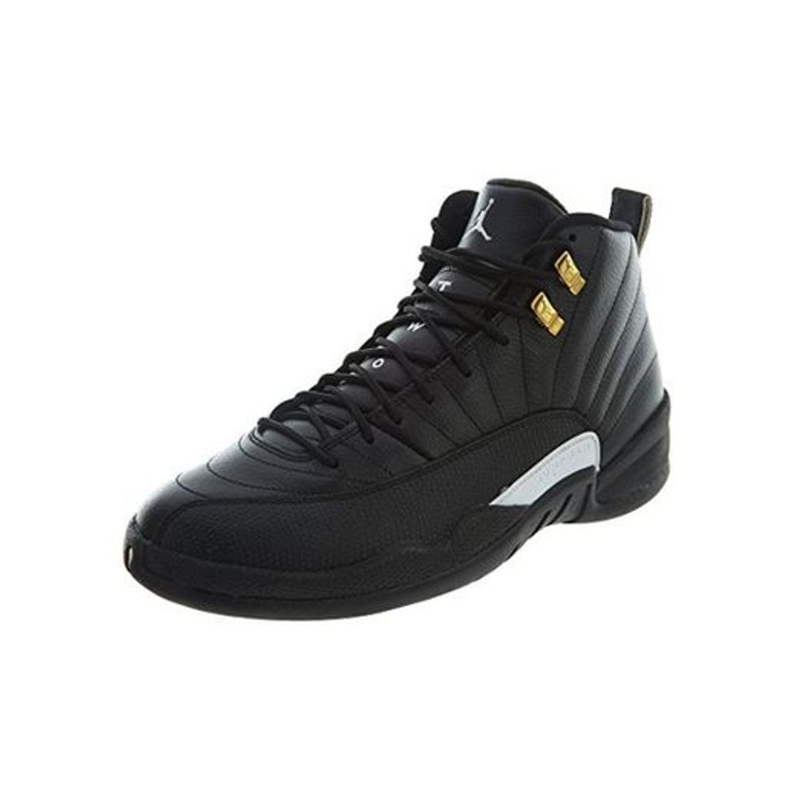 Fashion Nike Air Jordan 12 Retro, Zapatillas de Baloncesto para Hombre, Negro/Blanco/Dorado