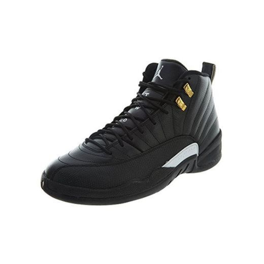 Nike Air Jordan 12 Retro, Zapatillas de Baloncesto para Hombre, Negro/Blanco/Dorado