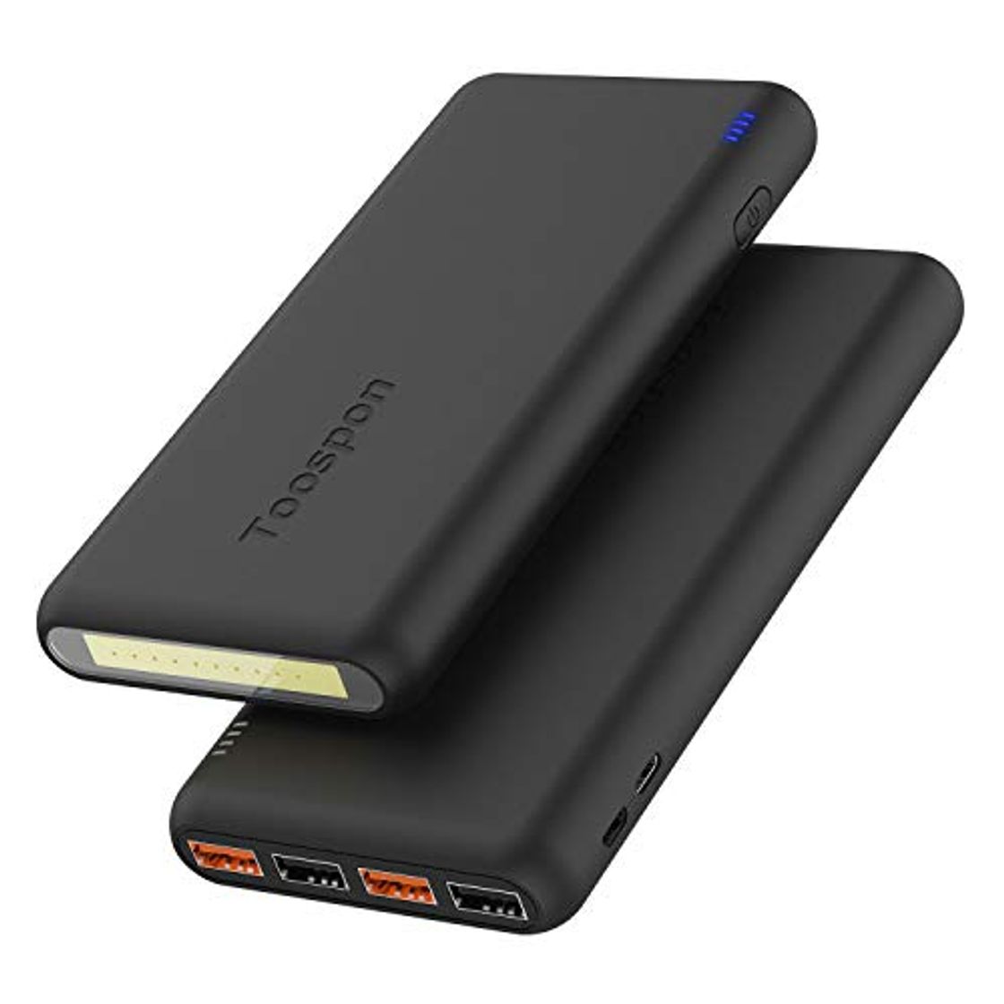 Product Batería Externa 30000mAh con Linterna 4 Puertos USB Banco de Energía Portátil Cargador Portátil y Aspecto Elegante para Teléfonos Móviles y Otras Electrónicas