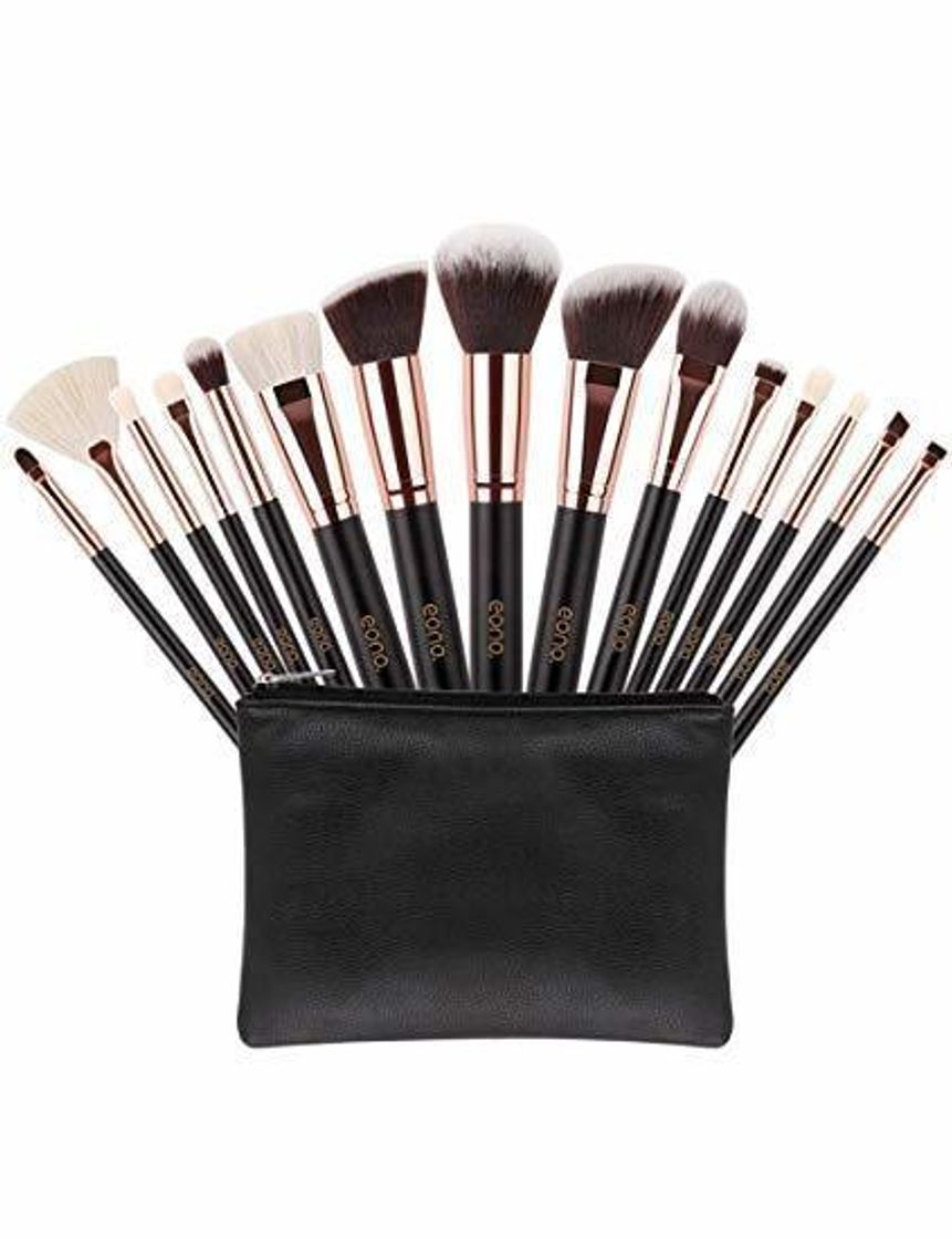 Belleza Kit de Brochas Maquillaje 15 Piezas Docolor Cerdas de Fibra Sintética Suave