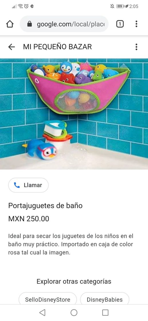 Fashion Portajuguetes de baño para bebés y niños 