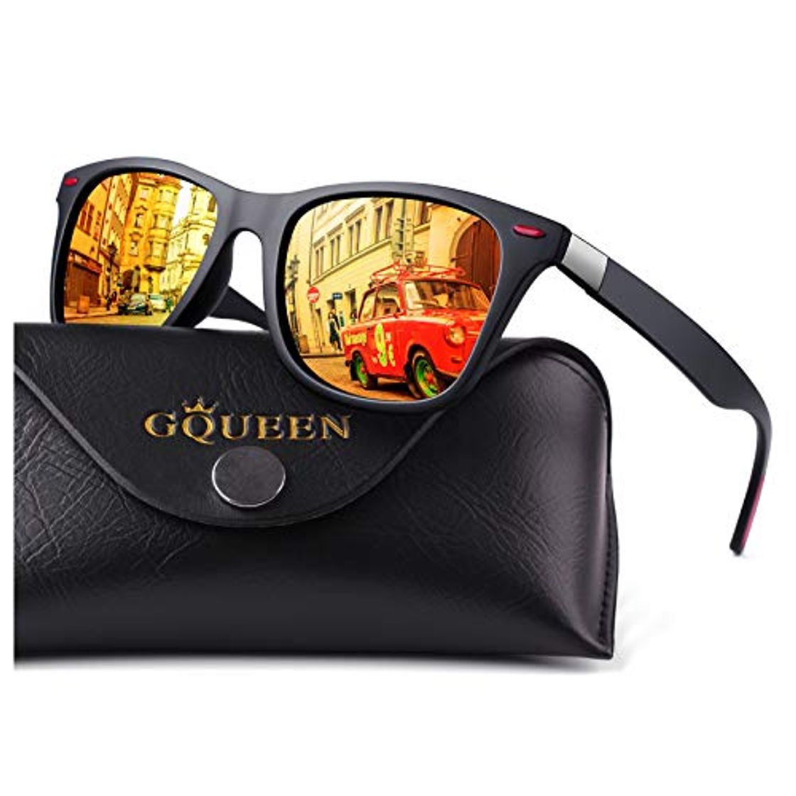 Fashion GQUEEN Gafas de Sol polarizadas hombre Mujere TR90 para Conducir Deportes Ciclismo 100% Protección UV400 Gafas para Conducción MO90