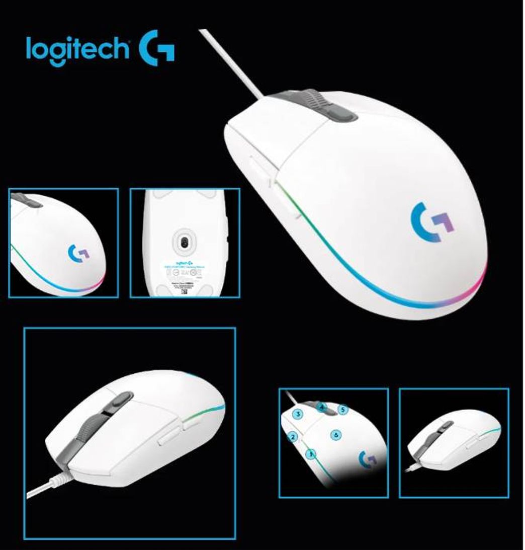 Moda Mouse Gamer Logitech G203 RGB 
