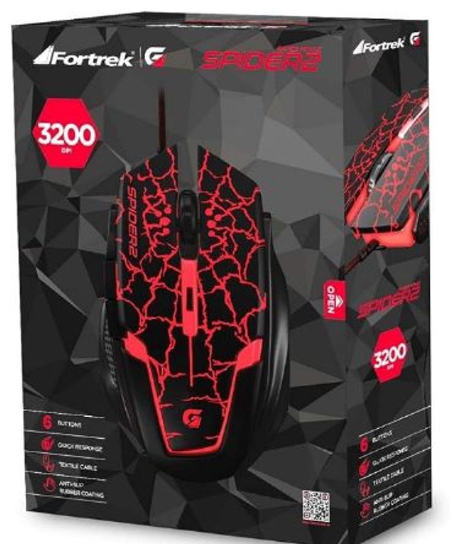 Producto Mouse Gamer USB 3200DPI Spider 2,Fortrek