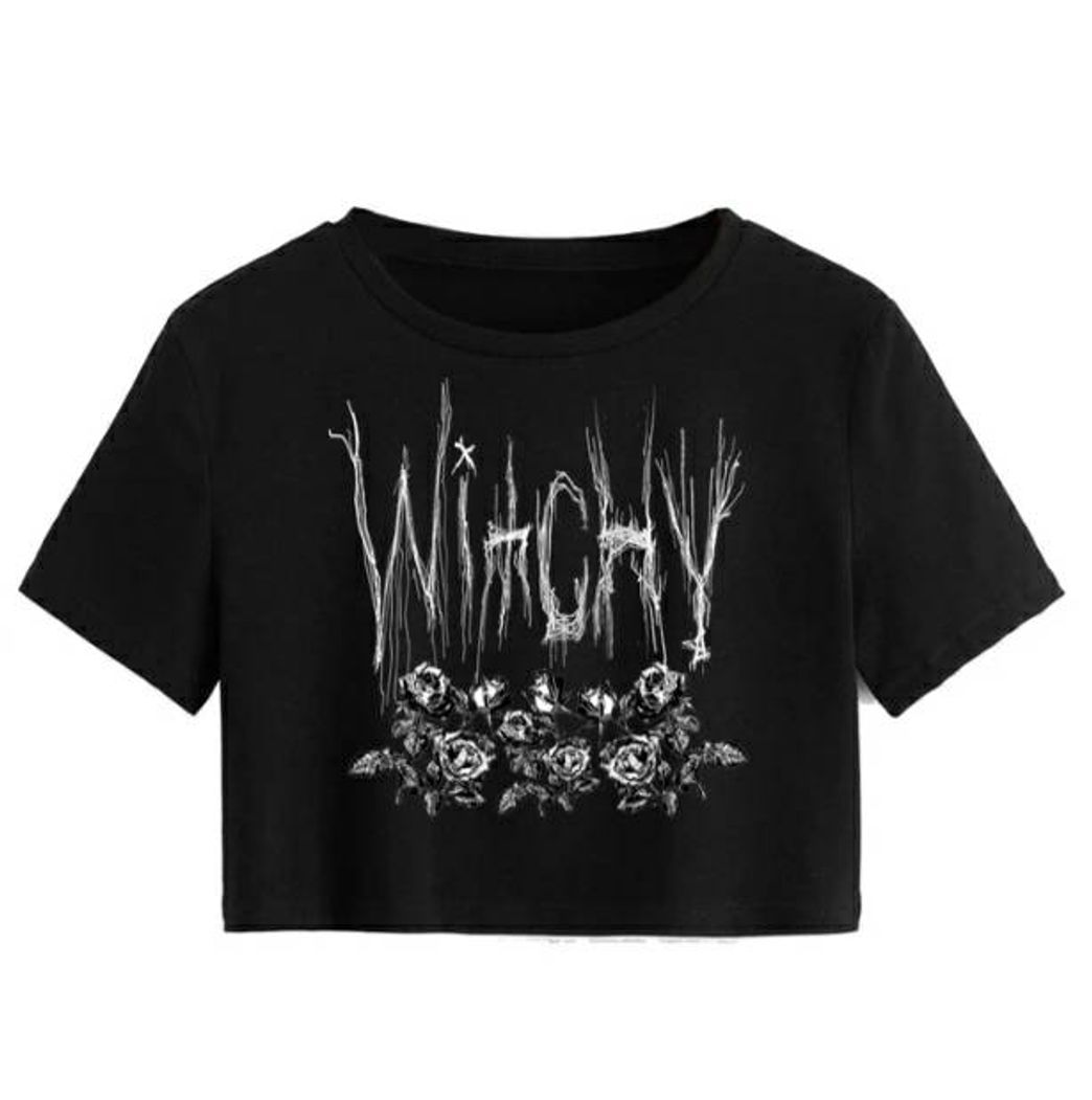 Fashion Camiseta corta witchy